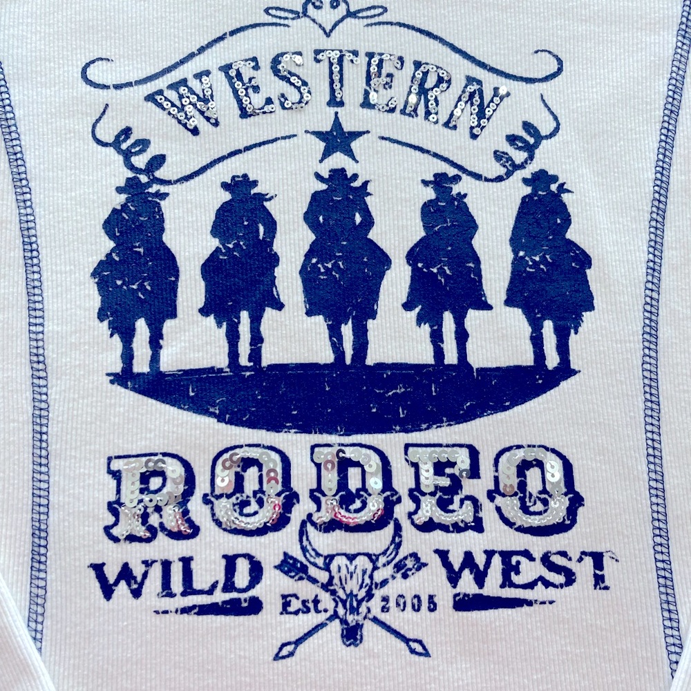 Reba “Like New” Junior size L. Ladies long sleeve. Rare Rodeo edition.